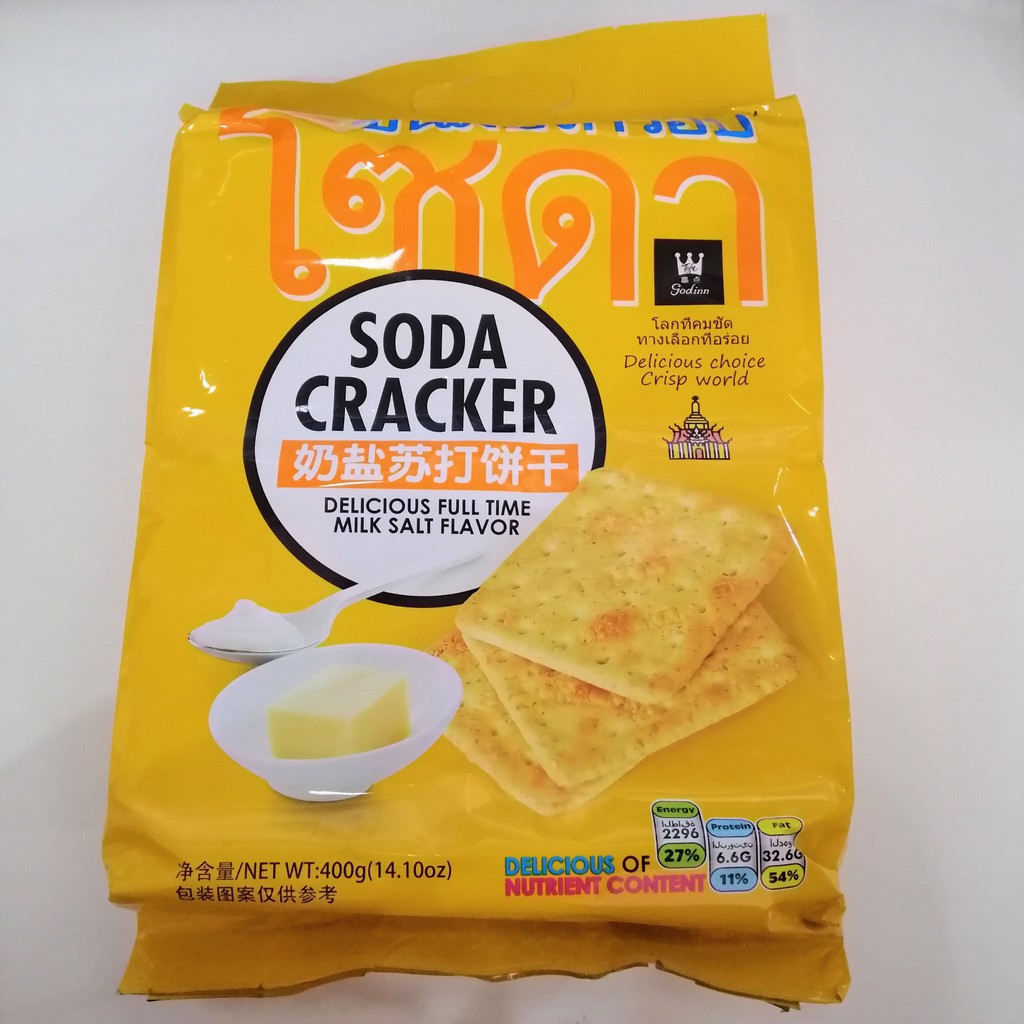 Bánh Quy Ăn Kiêng Soda Cracker Vị Sữa (Gói 400g)