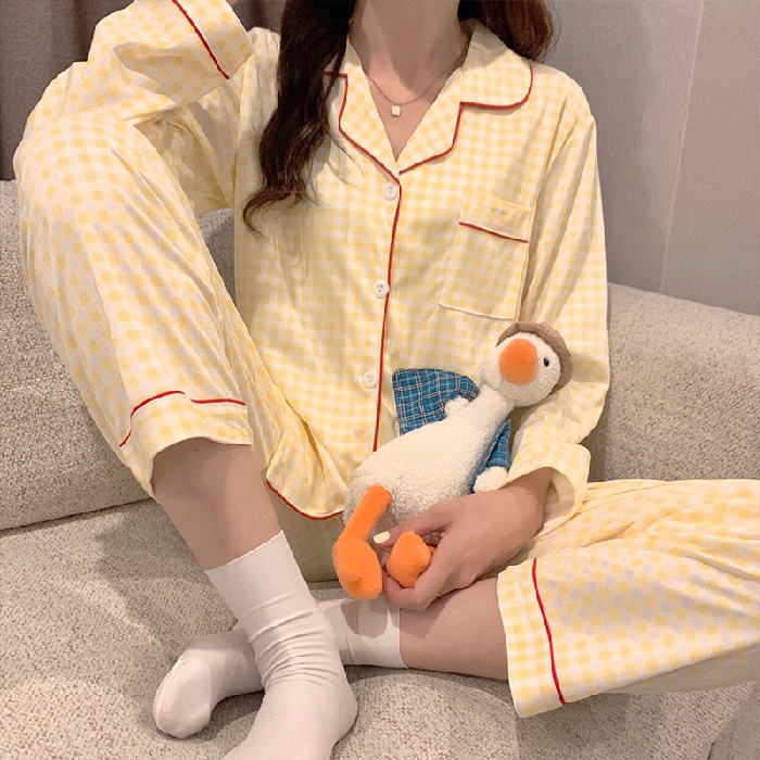 Đồ Bộ Nữ Pijama Tay Dài Quần Dài Cao Cấp Cực Xinh TD09 | BigBuy360 - bigbuy360.vn