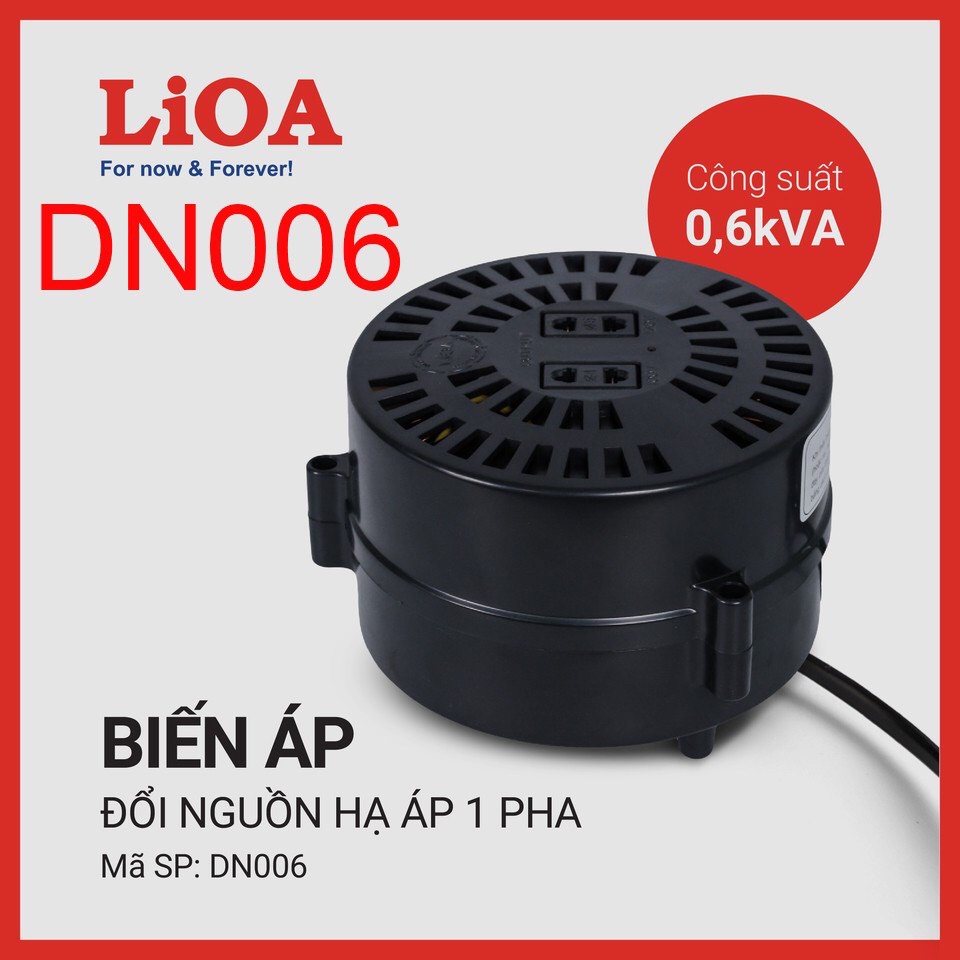 Biến áp tự ngẫu LiOA 600VA DN006 - Bộ đổi nguồn LiOA 600VA từ 220V sang 100V/120V cho máy Nhật - Mỹ