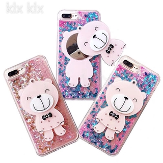 Ốp Điện Thoại Mềm Có Nước Kim Tuyến Và Gương Hình Hello Kitty Cho Oppo A1K K5 Realme C2 XT X2 5 6 Pro Reno 2 Z 2z 2F 3 Pro