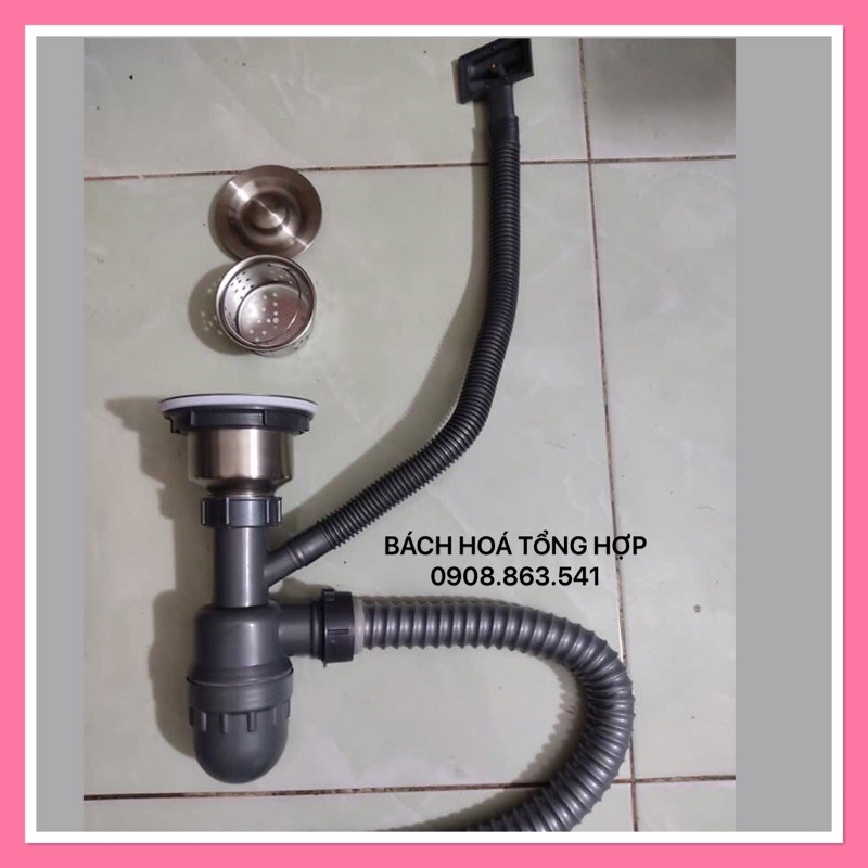 Bộ xả chậu chén đơn Inox 304 Phi 110