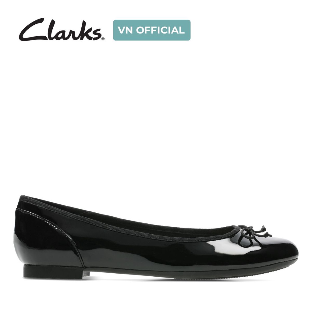 Giày Da Nữ Clarks Couture Bloom màu đen Patent