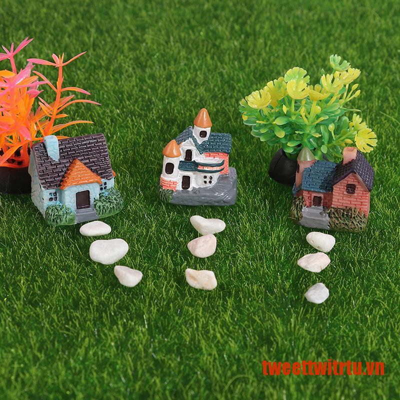 TRITU Artificial mini resin house crafts home decoration small house model