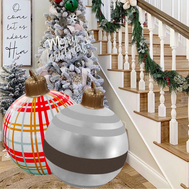 Bóng Bơm Hơi 60CM Bằng PVC Chống Nước Không Có Đèn Trang Trí Giáng Sinh