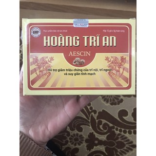 Hoàng trĩ an - hỗ trợ giảm triệu chứng của trĩ nội, trĩ ngoại và suy giãn tĩnh mạch, hộp 12 gói