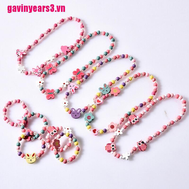 Bộ Hạt Gỗ Kiểu Hoạt Hình Dễ Thương Xinh Xắn
