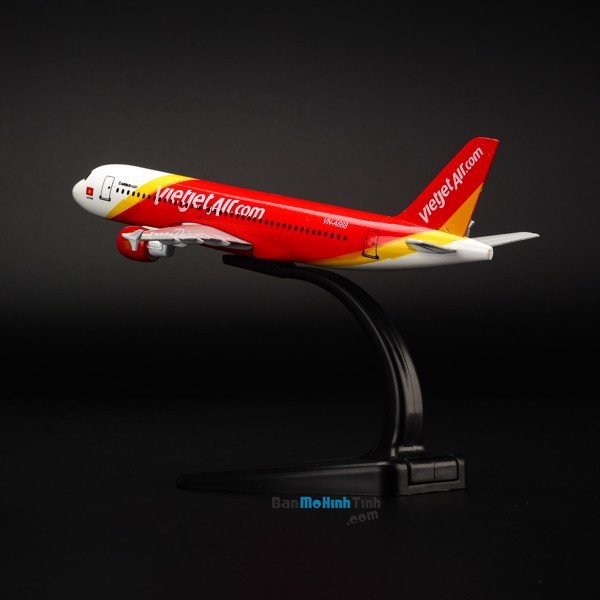 Mô hình máy bay Vietjet Airbus A320 16cm Everfly