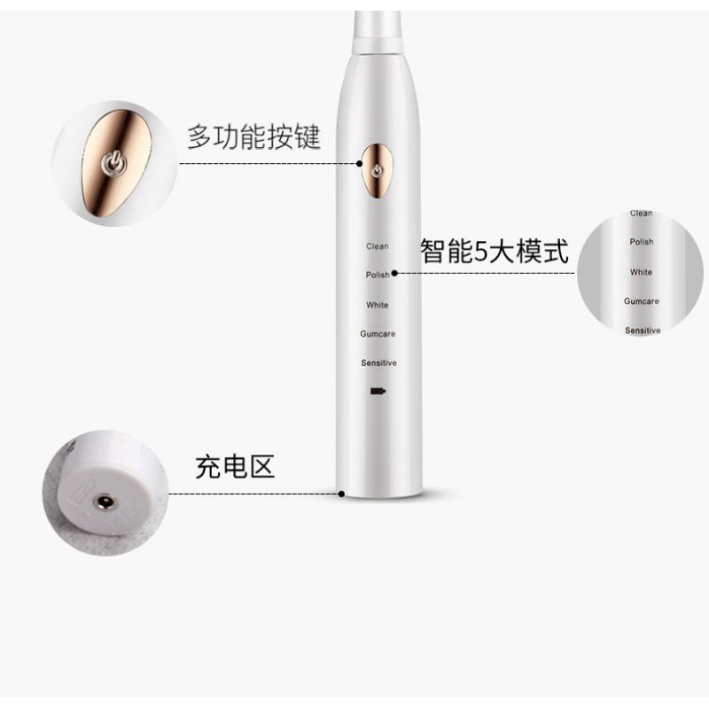 Bàn chải điện đánh răng tự động 5 chế độ bản cao cấp