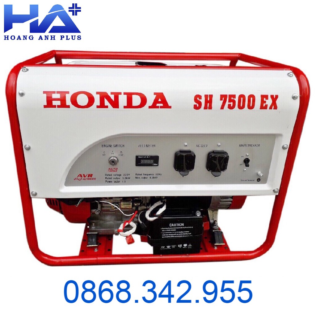 Máy Phát Điện Honda Chạy Xăng 6kw SH7500EX (Le Gió Tự Động)