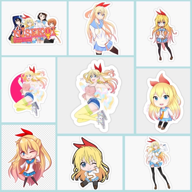Stiker anime nesekol 30 ảnh ép lụa lhacs nhau