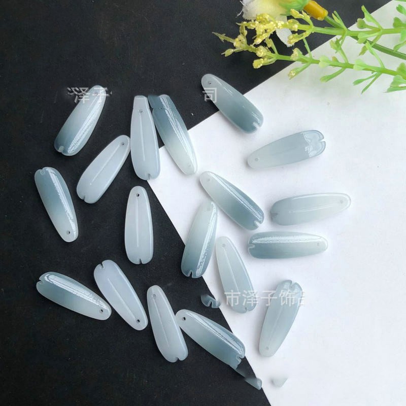 5 cánh hoa 9*25mm chất liệu bột đá ép nguyên liệu làm trâm làm trang sức cổ trang