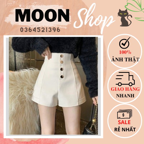 [GIÁ SỈ] Short 4 khuy cách điệu &lt;FREE SHIP&gt;  Sooc cạp cao -quần đùi nữ đẹp phong cách Hàn Quốc