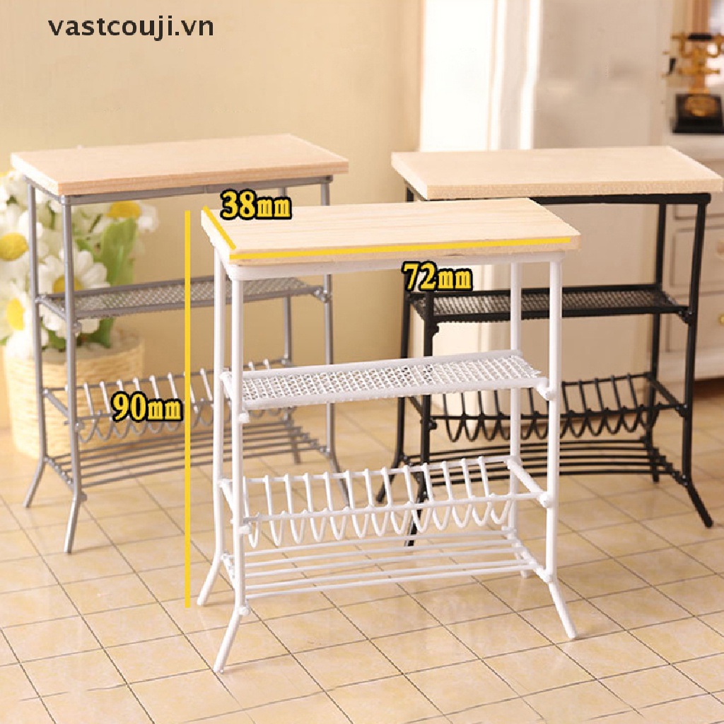 Kệ Sắt Mini Trưng Bày Đồ Chơi Búp Bê VASTJI Tỉ Lệ 1: 12