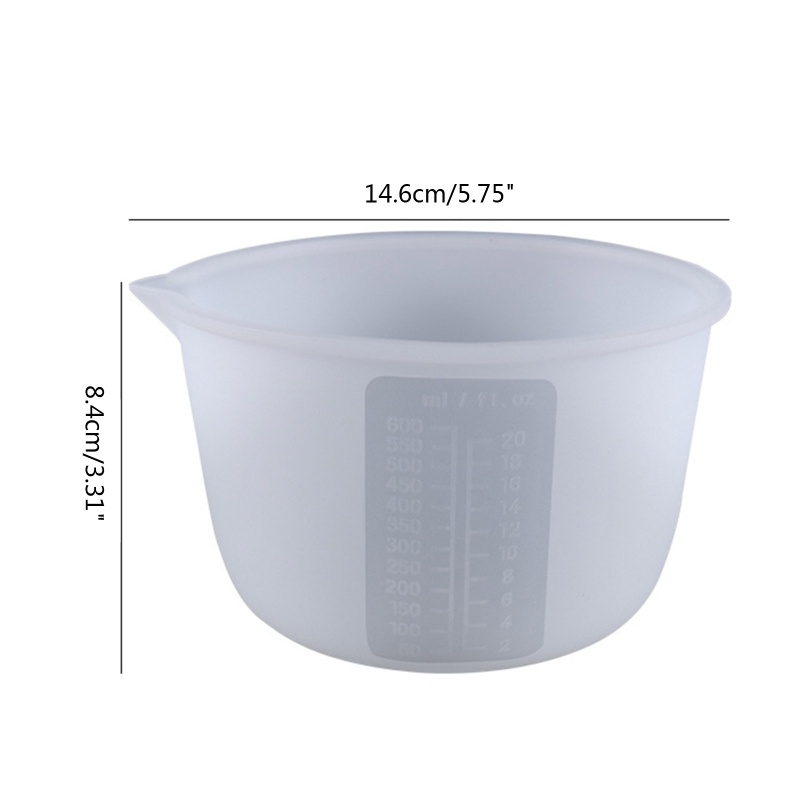 Cốc Đo Lường Silicone 600ml Kèm Dụng Cụ Đo Lường