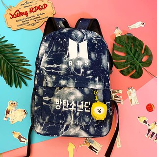 Balo Đi Học Galaxy BTS  Màu Xanh/ Đen