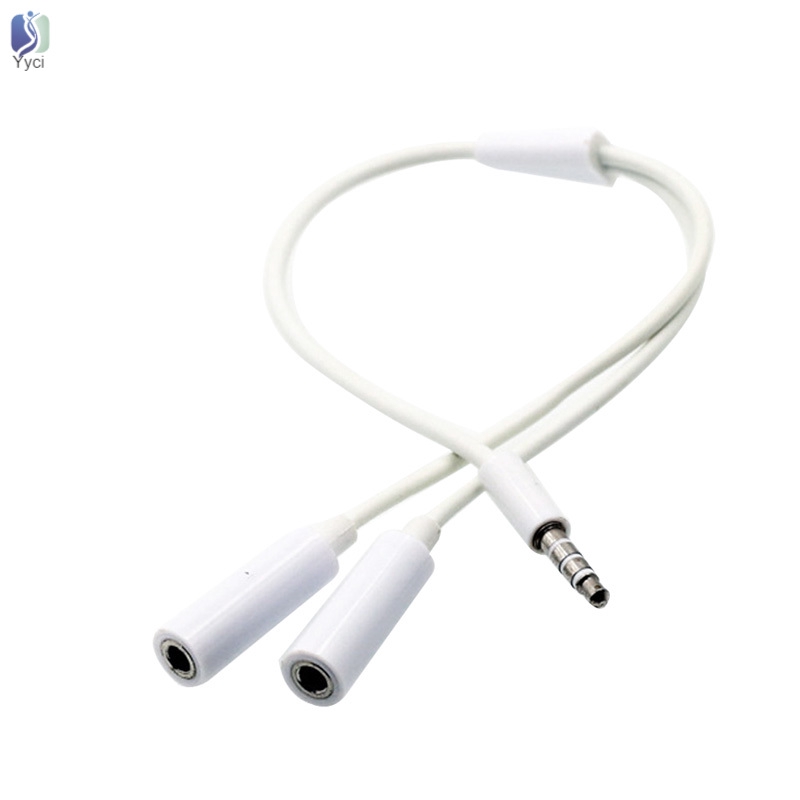 Dây Cáp Chuyển Đổi Âm Thanh Từ 1 Đầu Cắm Sang 2 Ổ Cắm 3.5mm Cho Iphone 6s Plus Samsung S7 @ My