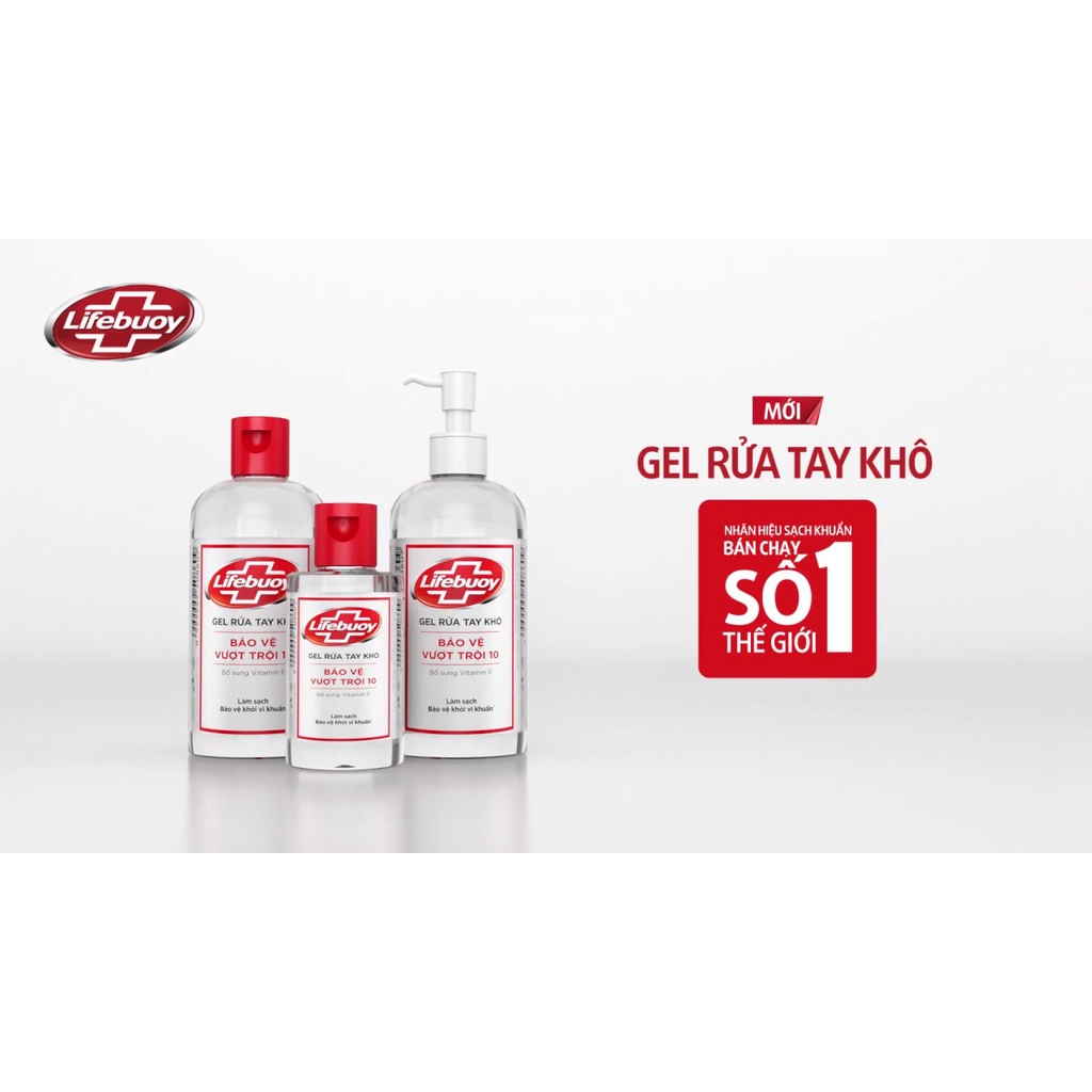 Gel rửa tay khô Lifebuoy chai có vòi 330ml