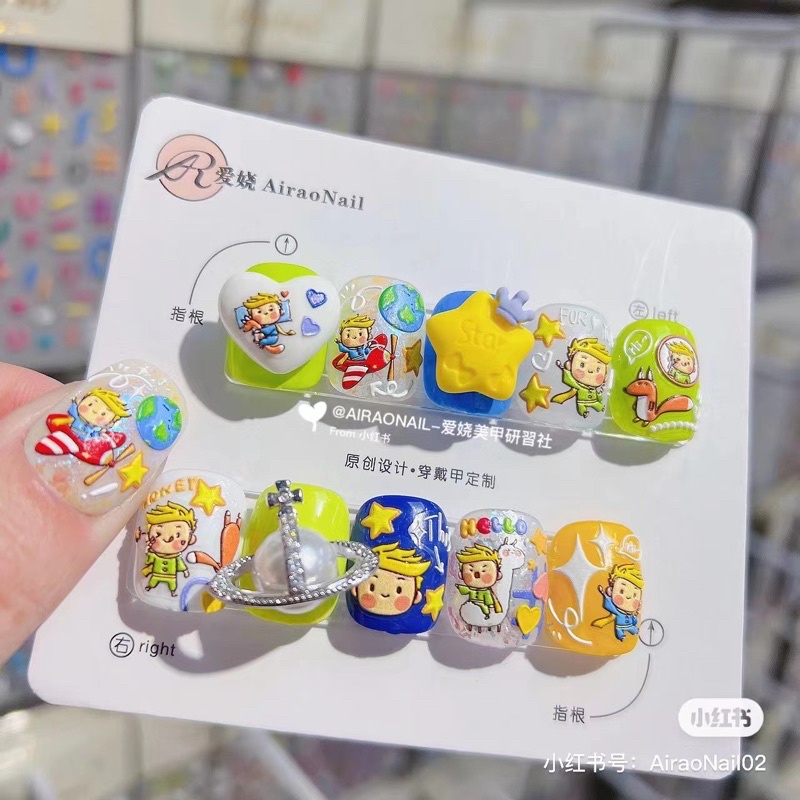 Charm các hành tinh,ufo,charm sao thổ chữ thập trang trí móng mới