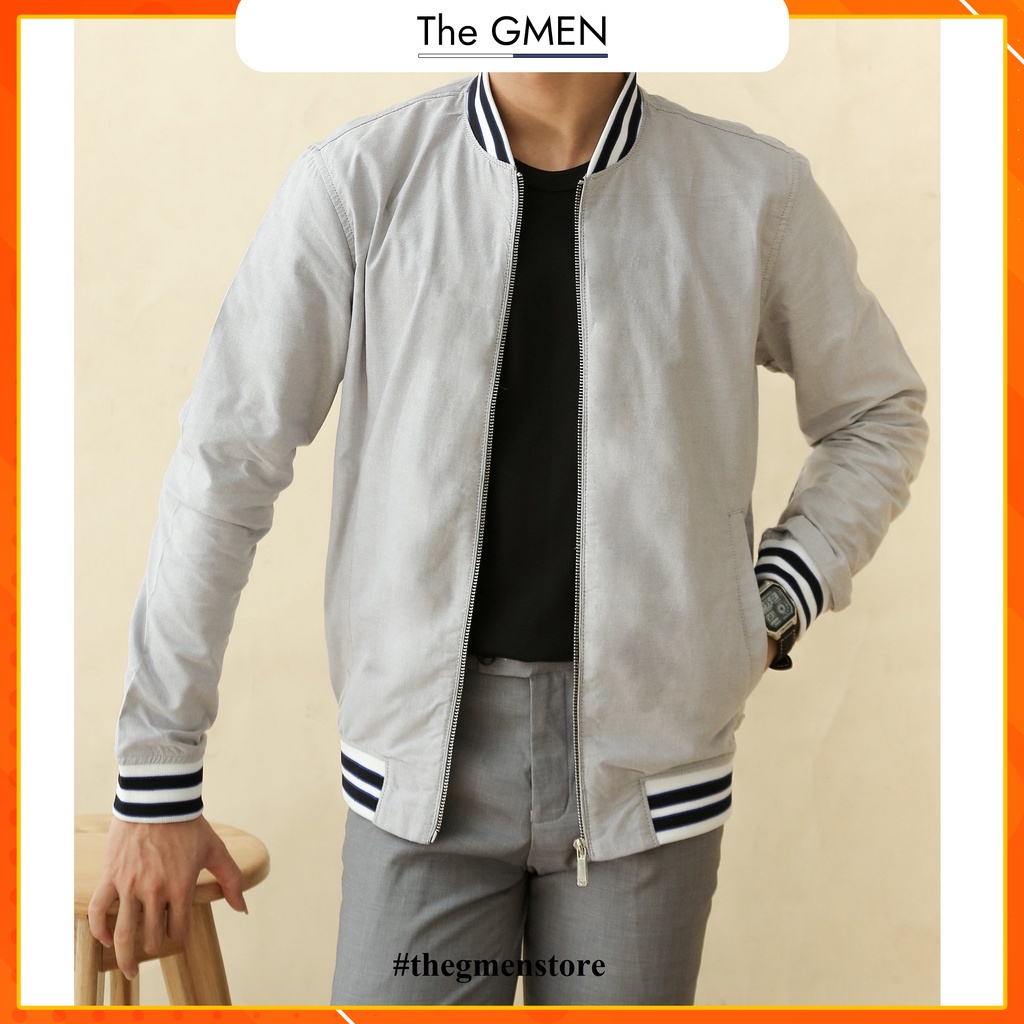 Áo khoác nam The GMEN Bomber Oxford chất liệu cao cấp dày dặn