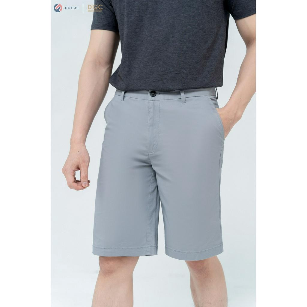 Quần sooc nam khaki DGC - SQSBC01M ngang gối chất liệu cotton, kiểu dáng basic, thoải mái, năng động