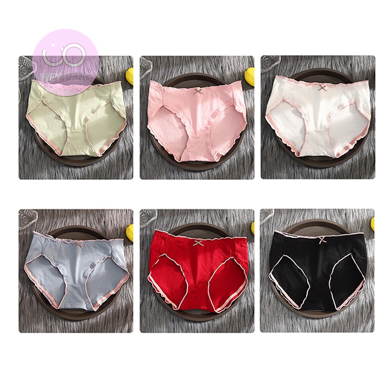 Quần lót nữ thun dễ thương phối viền trẻ trung chất vải mềm mại thoáng khí HEYPANG VN037