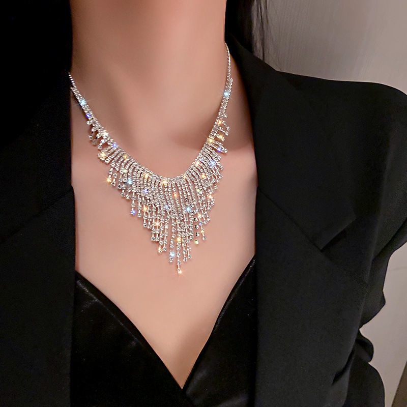Vòng Cổ Đính Kim Cương Giả Phong Cách Âu Mỹ Thời Trang