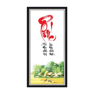 Tranh dán tường Thư pháp Việt chữ Phúc HD-Phuc-182 kim sa