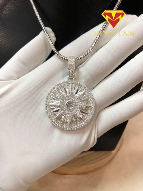 Mặt dây chuyền mặt trời phương đông chất liệu bạc ta cho nam-Minh Tâm Jewelry