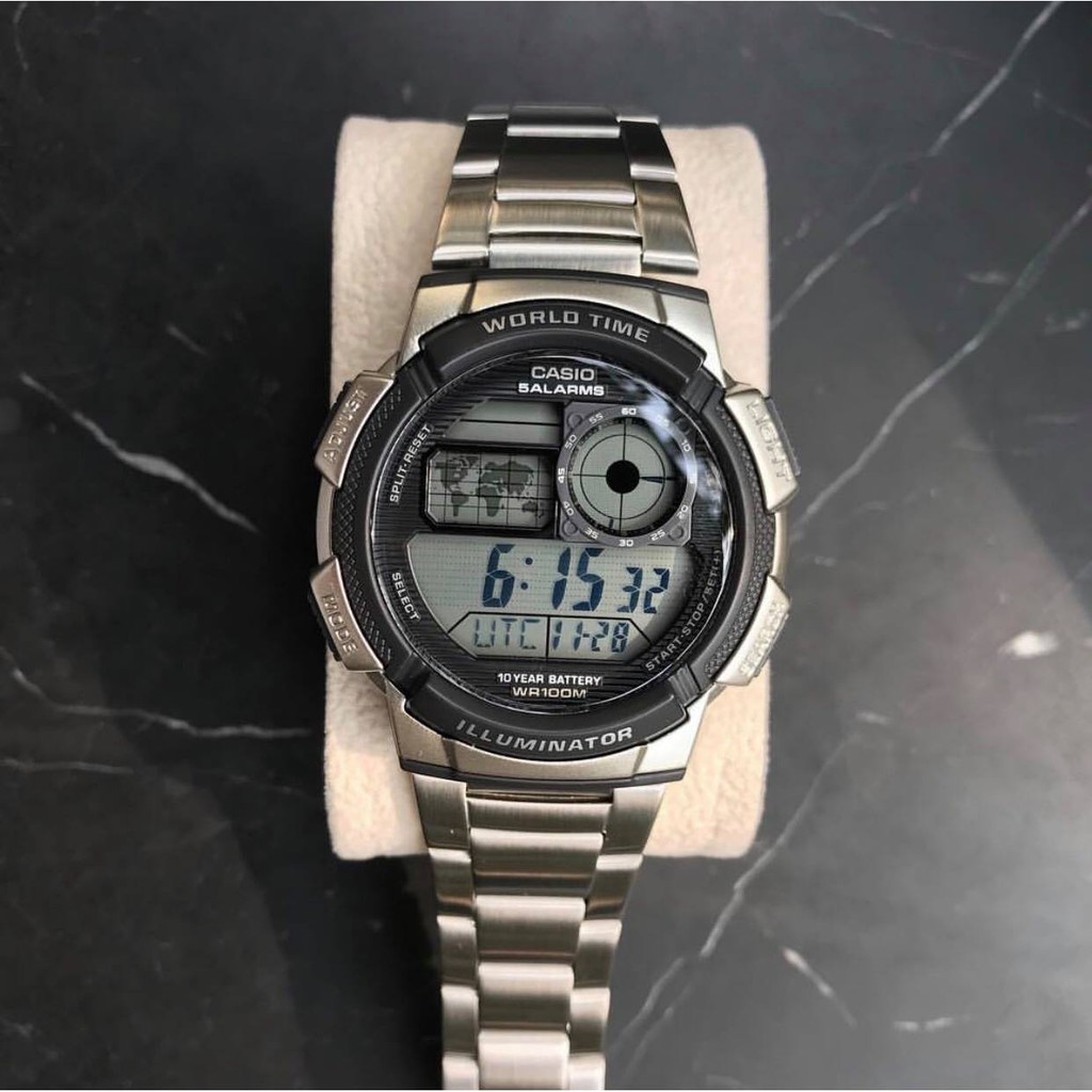 Đồng Hồ Casio AE1000 Bạc,Sử Dụng Nam,Nữ,Hàng Chính Hãng Xách Tay Nhật (Tặng Hộp Thiếc CASIO) - [XẢ HÀNG]