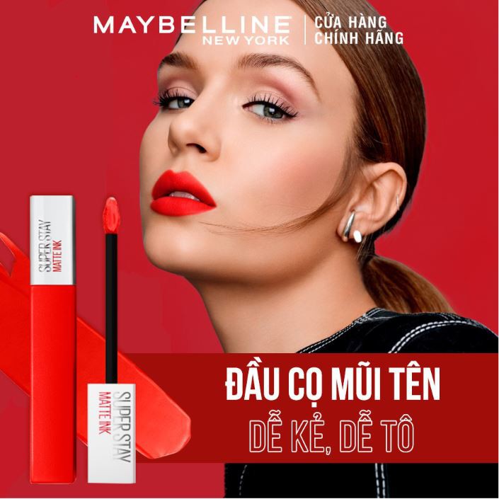 Son Kem Lì, Lên Màu Chuẩn, Lâu Trôi Maybelline New York Superstay Matte Ink City Edition