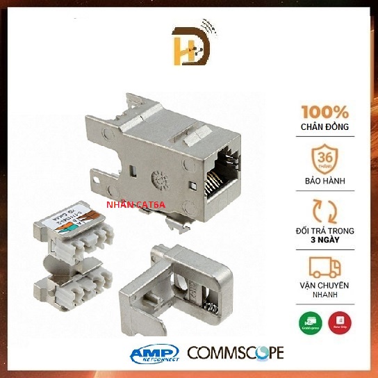 Nhân Ổ cắm mạng Commscope AMP XG Cat6A Modular Jack 1711342-2