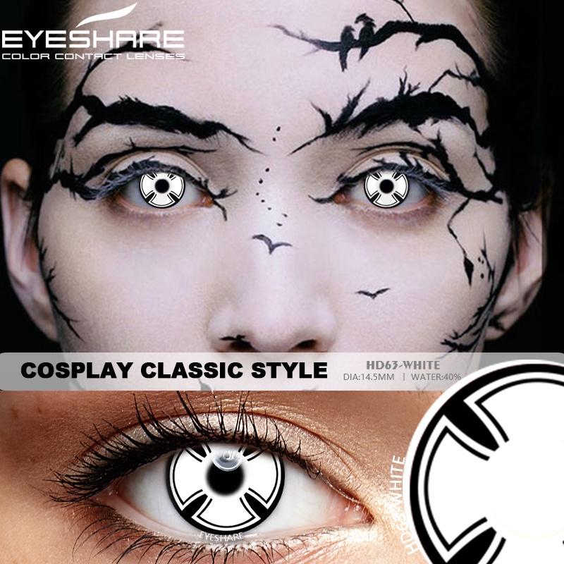 EYESHARE 1 Cặp Kính Áp Tròng Hóa Trang Halloween Độc Đáo lens thời trang
