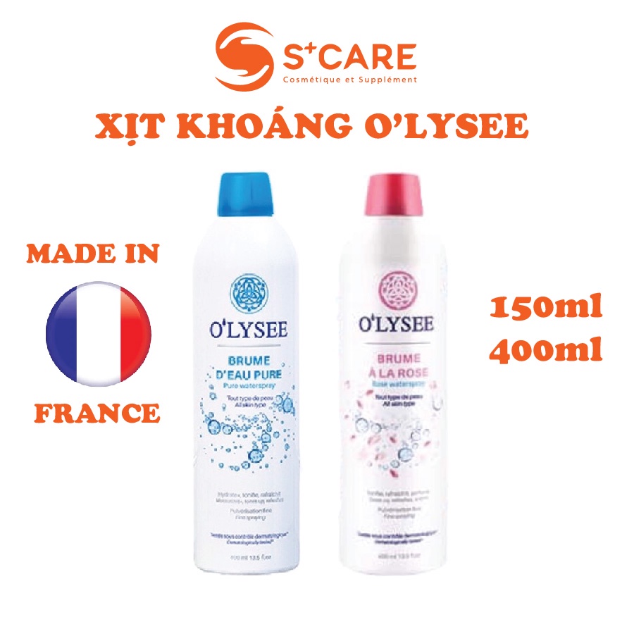 Xịt Khoáng Dưỡng Da Tinh Khiết O’Lysee Pháp - S+ CARE