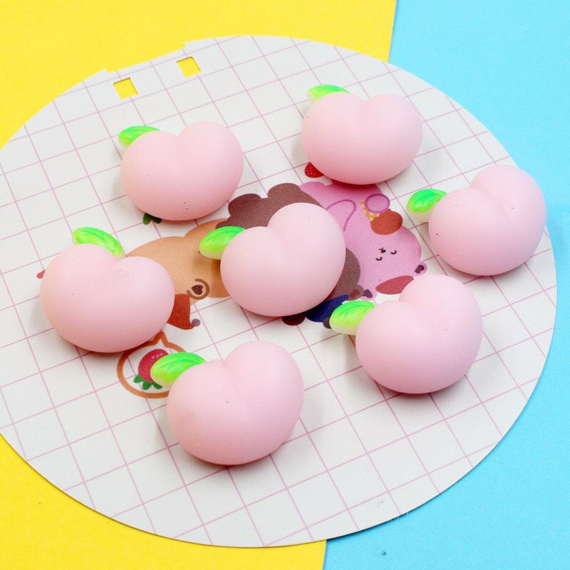 Mochi đào bóp giảm stress squishy dẻo hình đào mềm mại đồ chơi trẻ em squishy