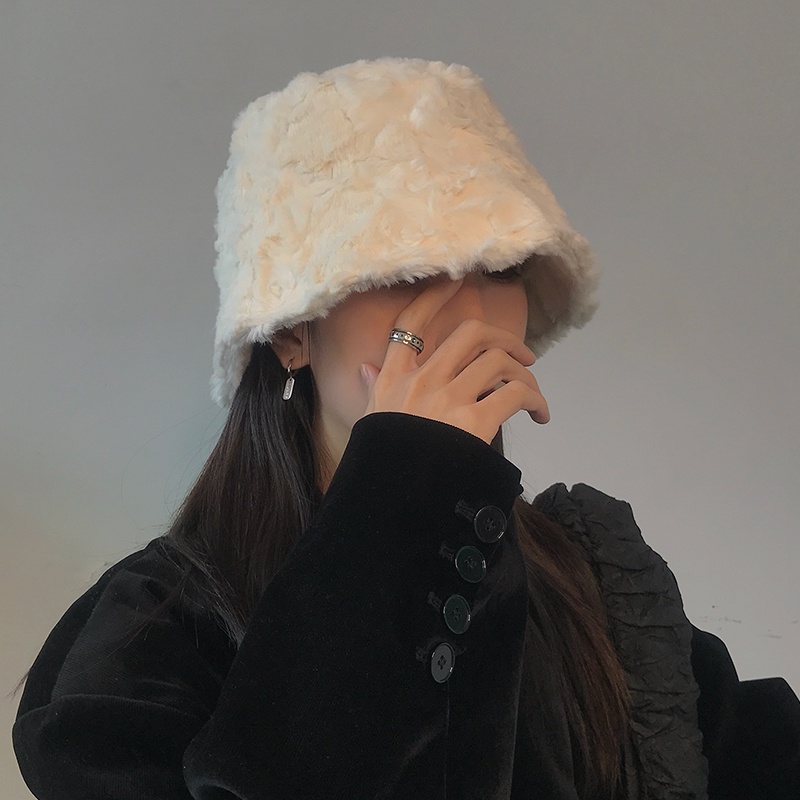 Nón tai bèo vải lông giữ ấm tai màu trơn hợp thời trang thu đông cho nữ