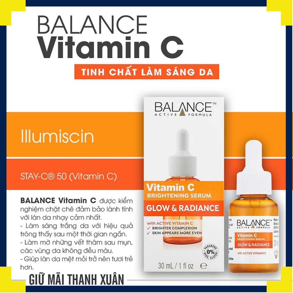 [BEAUTY CLUB] Serum Trắng Da, Mờ Thâm Balance Active Formula Vitamin C Brightening 30ml [HÀNG HIỆU]