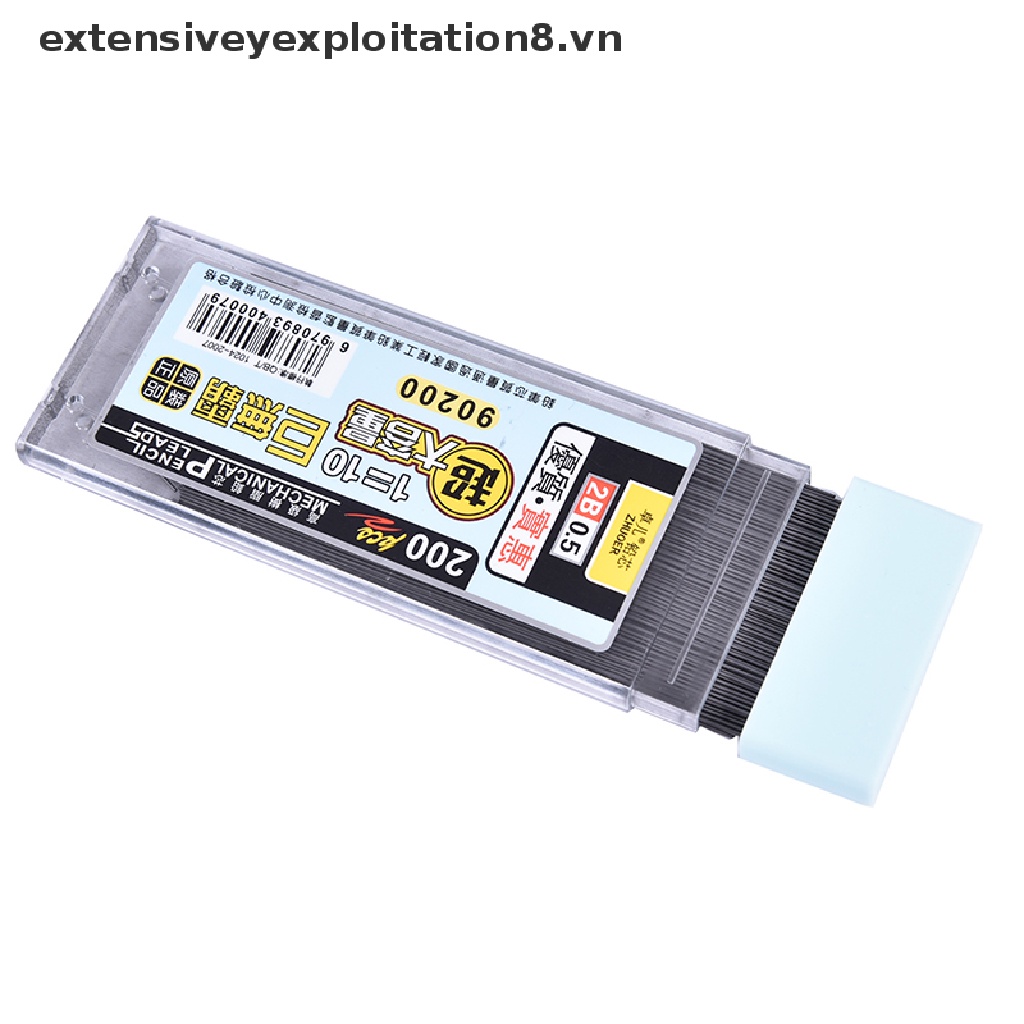 Bộ 200 cái ngòi bút chì graphite 2B cho bút chì bấm tự động mới