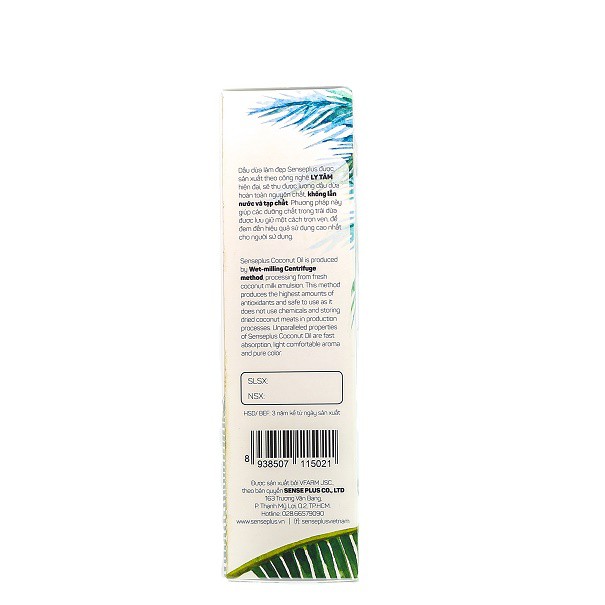DẦU DỪA LÀM ĐẸP SENSE PLUS NGUYÊN CHẤT 100 ML