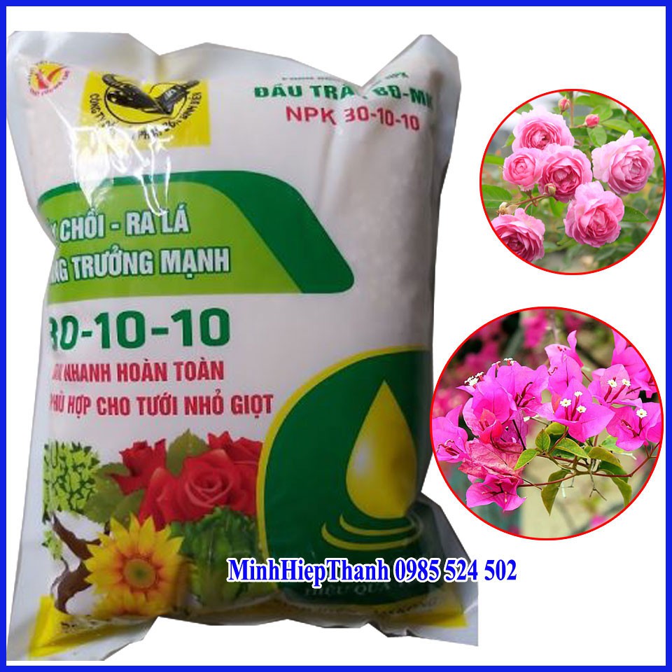 Phân bón tan chậm đầu trâu NPK 30-10-10 gói 1KG, 17 - 12 - 7 gói 1kg