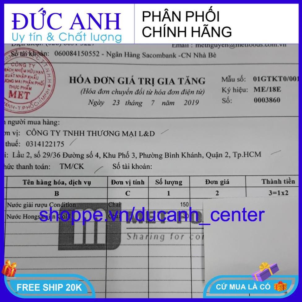 Nước Giải Rượu Làm Giảm Triệu Chứng Sau Khi Uống Rượu, Hỗ Trợ Giải Độc Gan Condition Hàn Quốc (75ml)