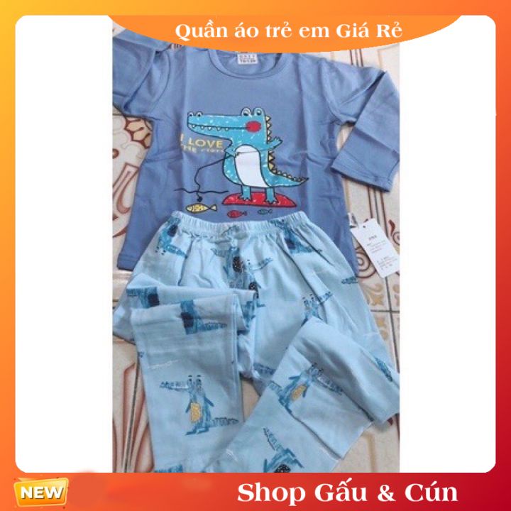 Bộ quần áo dài tay xuất hàn cho bé trai hàng Quảng Châu chất cotton mềm mịn chuẩn xịn 9-38kg