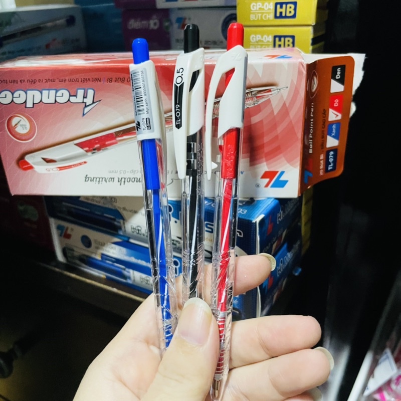 Bút Bi Thiên Long TL-079 xanh đỏ đen 5c