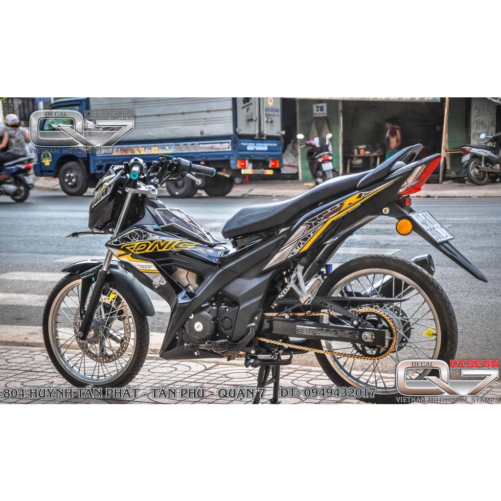 Tem rời sonic 150 vàng đen - decalq7