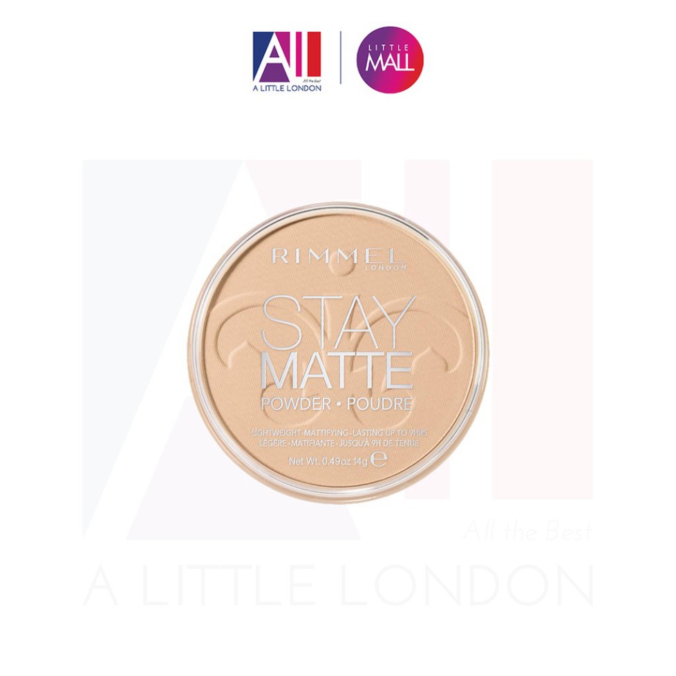 [TOP 1 SHOPEE] Phấn phủ không màu Rimmel Stay Matte Powder - Transparent 14g (Bill Anh)