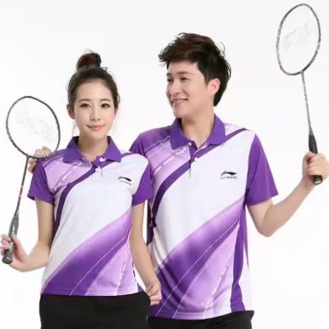 M nam - Áo cầu lông Lining 5031 tím (nam,nữ) ⚡