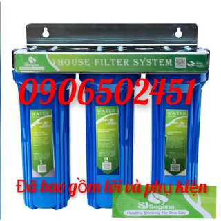 BỘ LỌC NƯỚC SINH HOẠT 3 CẤP 10INCH DÙNG LỌC THÔ -LỌC SINH HOẠT GIA ĐÌNH ĐÃ GÔM LÕI