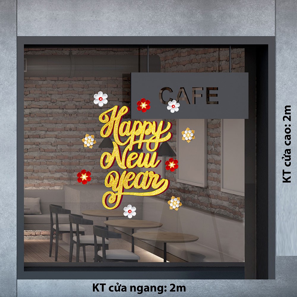 DECAL TRANG TRÍ TẾT 2021  SỐ 152