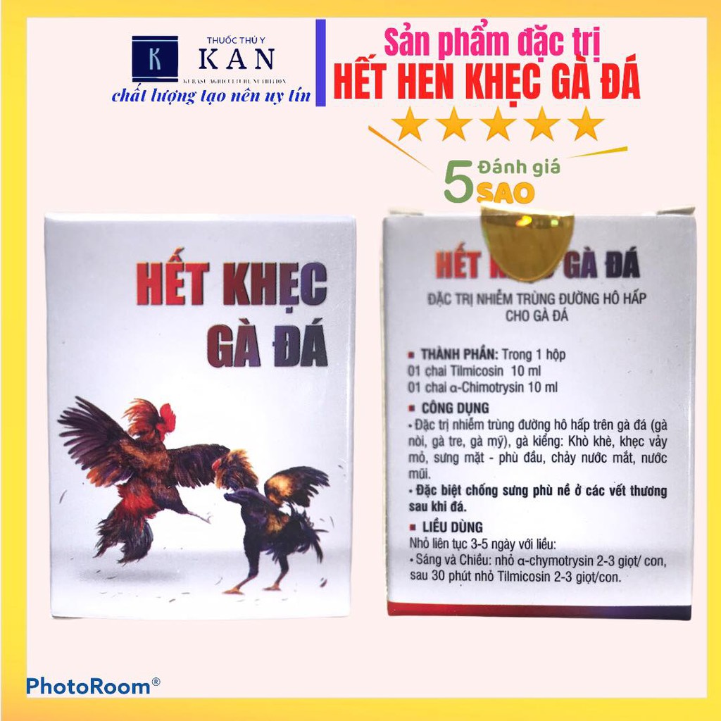 Thuốc nhỏ đặc trị hen khẹc, tụ huyết trùng, sưng mặt, sưng phù vết thương cho gà chọi (gà đá)