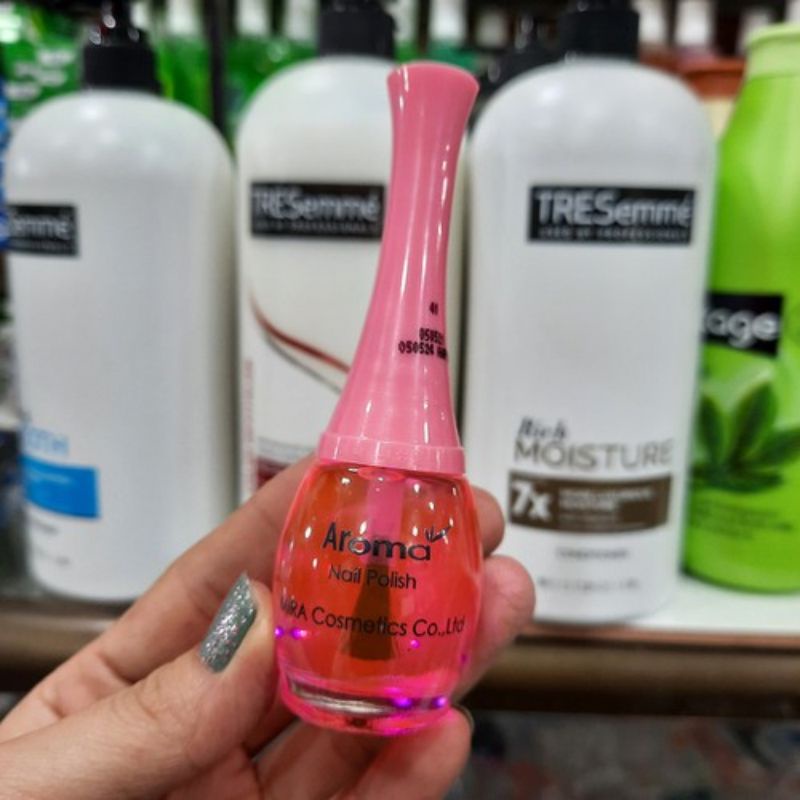 Nước sơn bóng Aroma loại tốt bóng hồng Aroma Nail Polish 