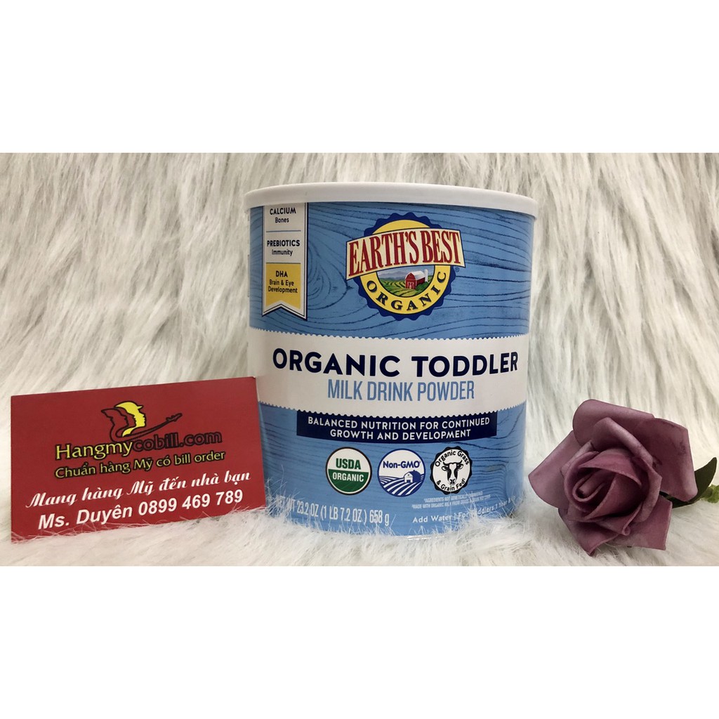 (có bill nhập)Sữa Earth’s Best Toddler Organic 658g